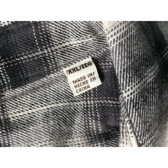 Weatherproof Vintage Ladies' XXL Long Sleeve Flannel Shirt Black/White Plaid - Picture 8 of 15